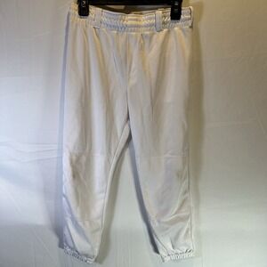 Youth Baseball Pants White Large by RAWLINGS 100% Polyester Garter Waist & Ankle